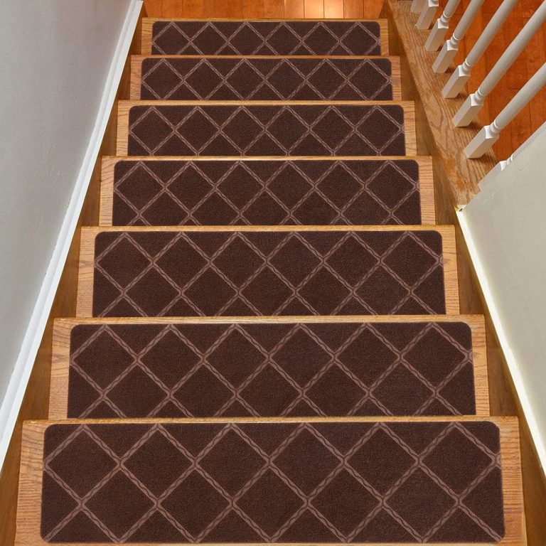 Velour embossed stair mats