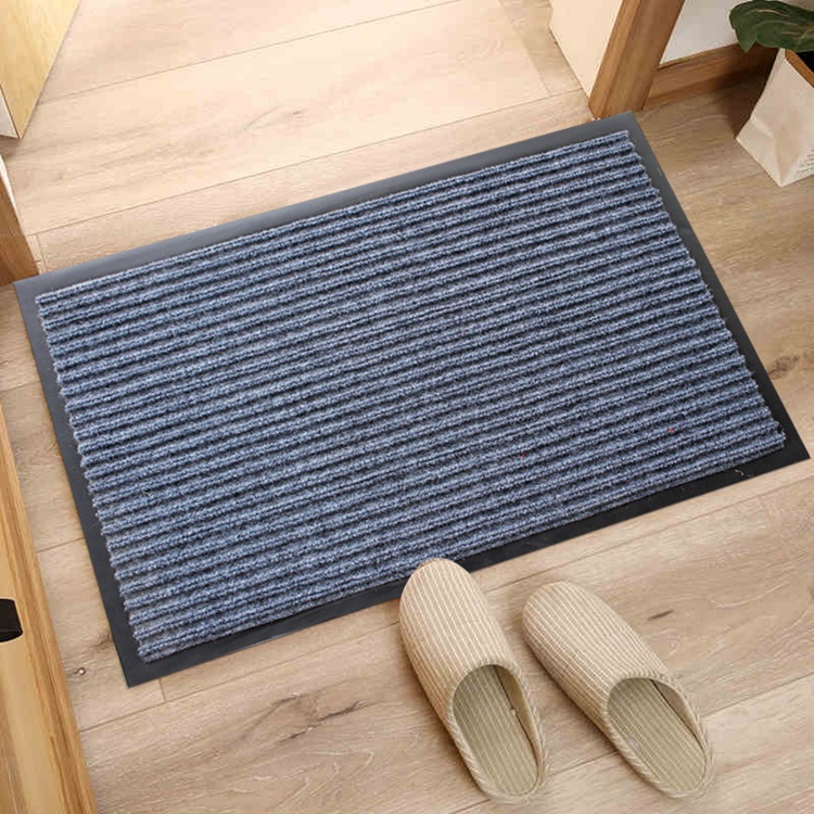 Heavy-duty double stripe welcome door mats