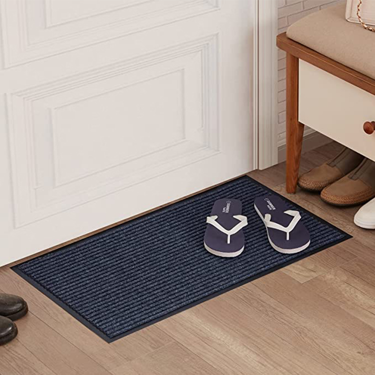 Heavy-duty double stripe welcome door mats