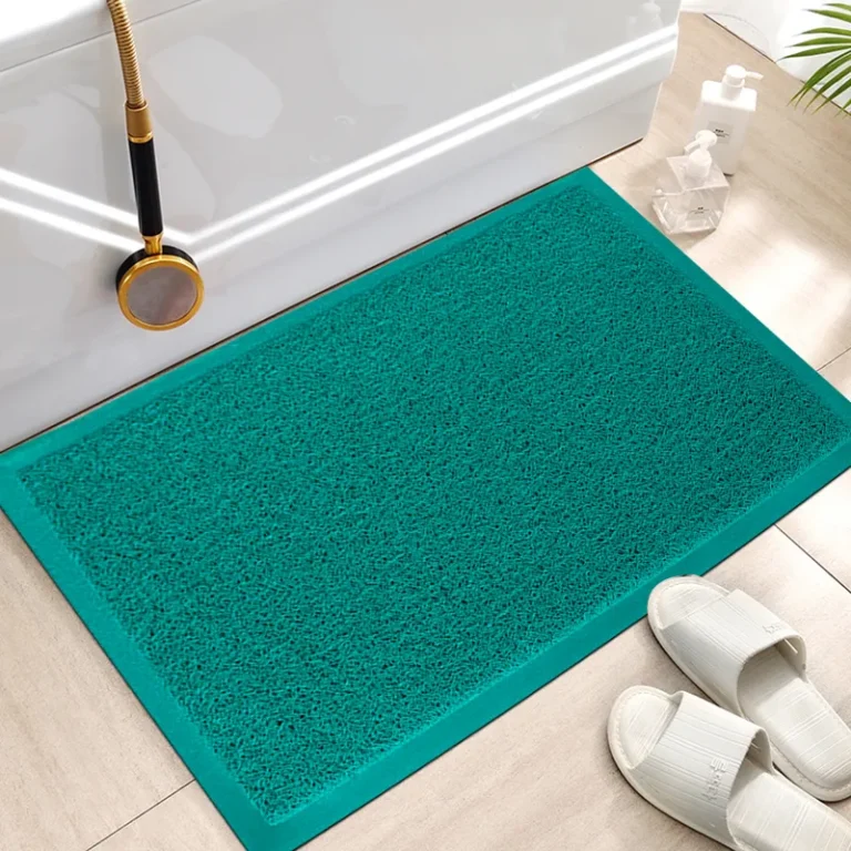 Non slip PVC loop coil plain indoor mat