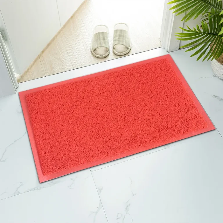 Non slip PVC loop coil plain indoor mat