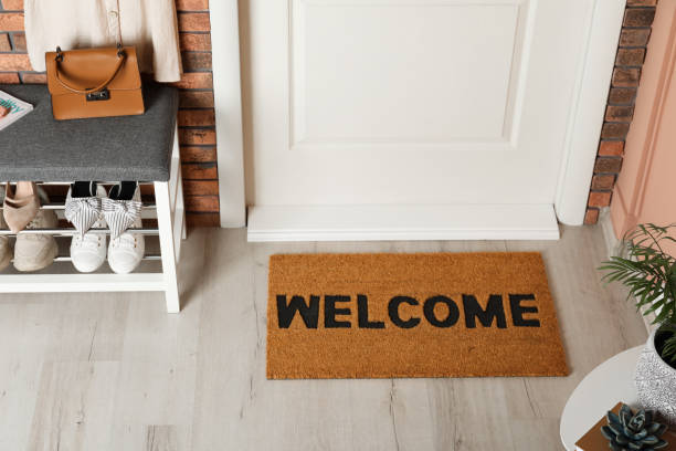 door mat quality-constructed polyester fabric