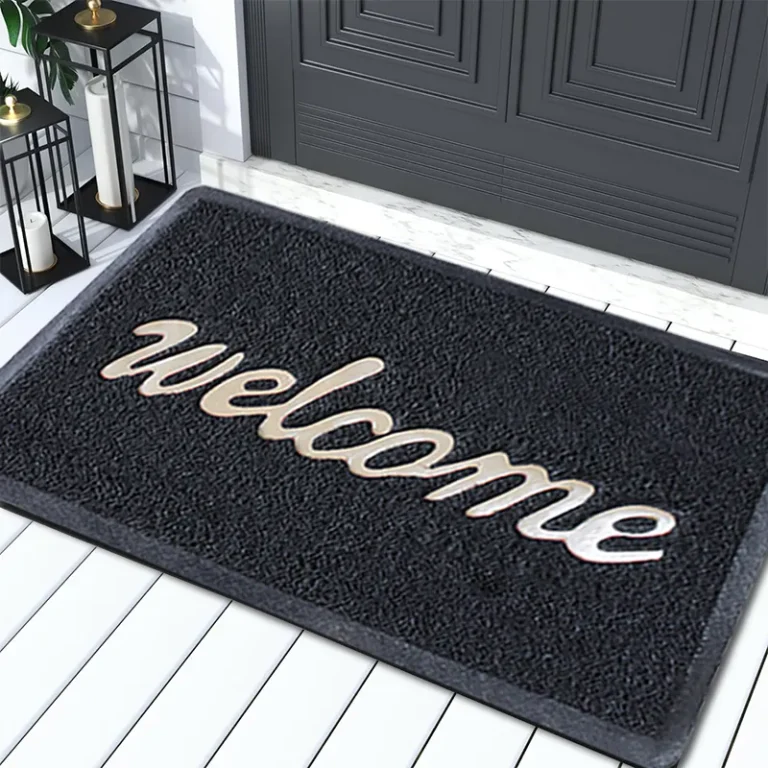 heavy duty hello spaghetti noodles door mat