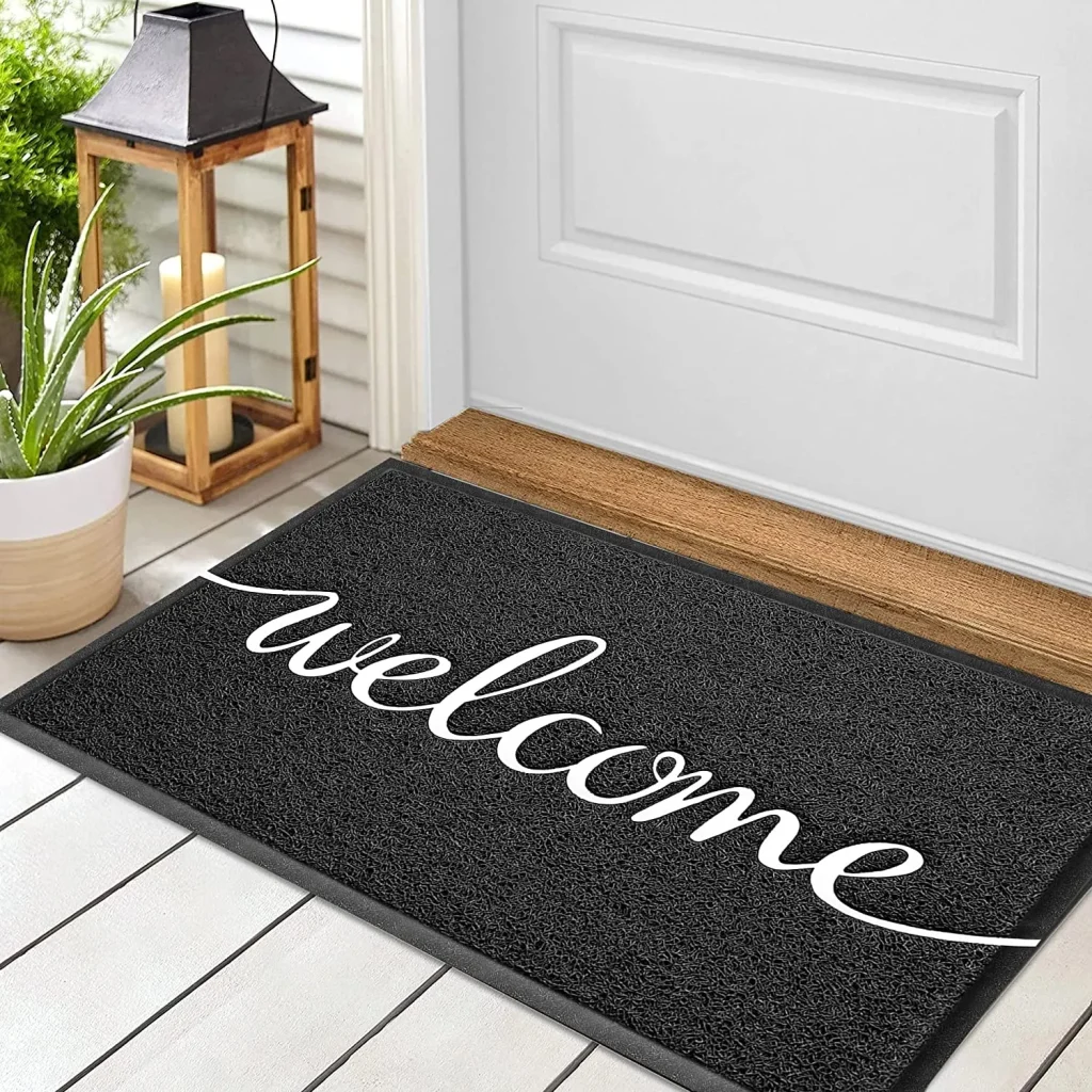 heavy duty hello spaghetti noodles door mat