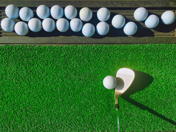 golf mat in ball and filed exercise