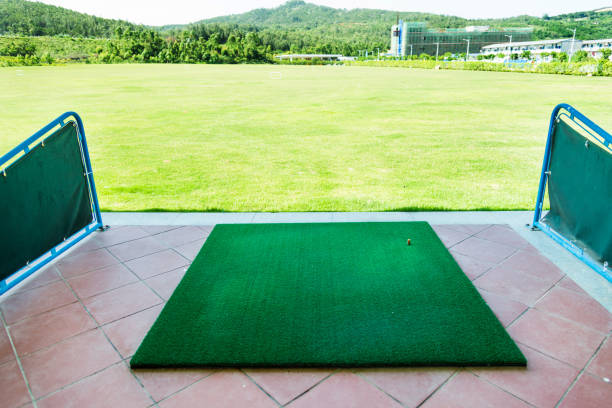 golf mat in ball and filed exercise