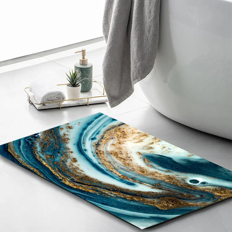 Quick drying bathroom mats