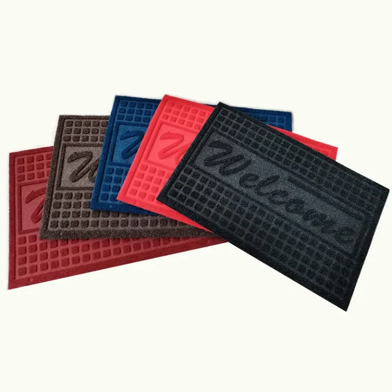 velour embossed door mats