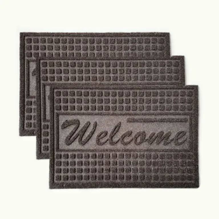 velour embossed door mats