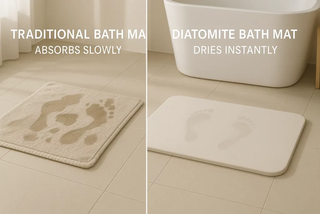How Diatomite Mats Compare to Traditional Bath Mats